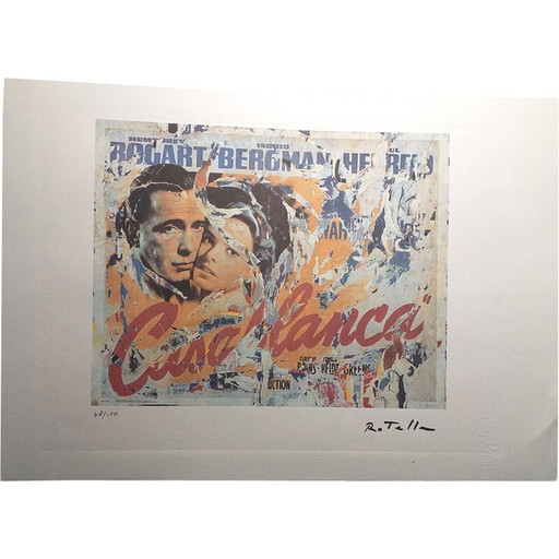 Klassische Lithografie "Casablanca" von Domenico Mimmo Rotella, 2010