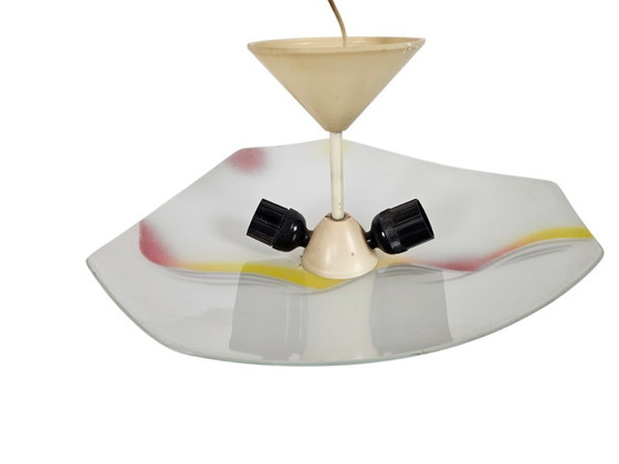 Image 1 of Lampada a ombrello - Retro - Vintage - Vetro - Metallo - Terzo quarto del XX secolo