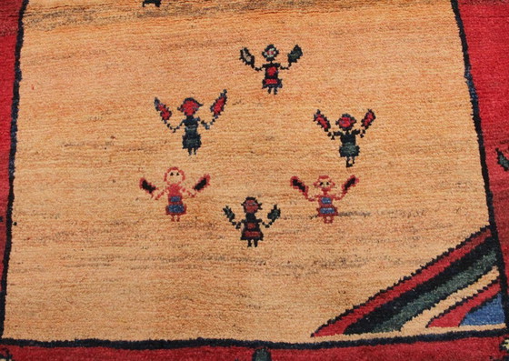 Image 1 of Original Persian carpet Gabbeh Ghashghai oriental carpet 159 cm x 118 cm old natural