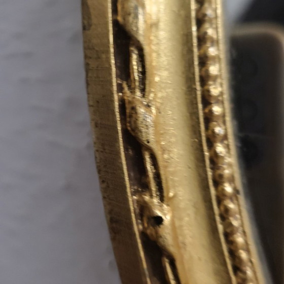 Image 1 of Vintage gouden ovale boogspiegel