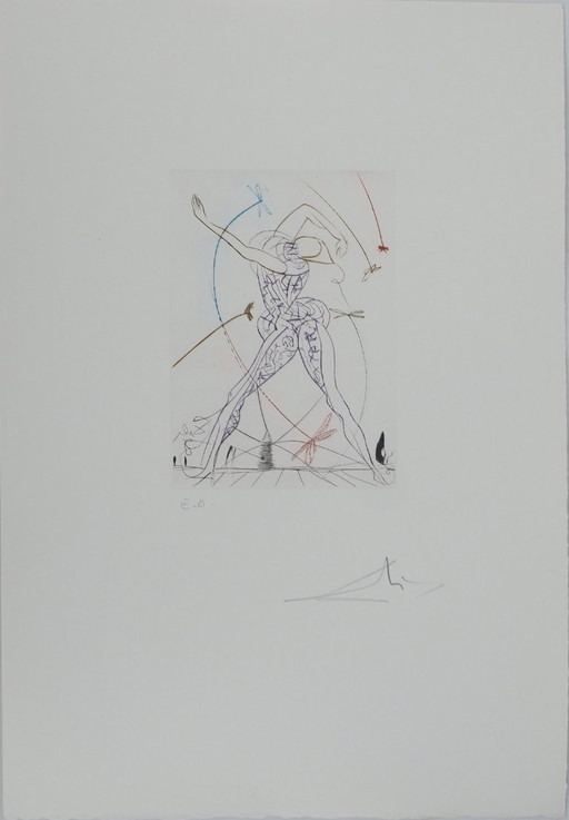 Salvador Dalí: Shakespeare: Alles komt goed wat goed afloopt, originele gesigneerde gravure – giclee prints, Paper