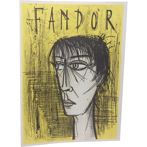 Alte Lithographie "Fandor" von Bernard Buffet für Mourlot, 1967