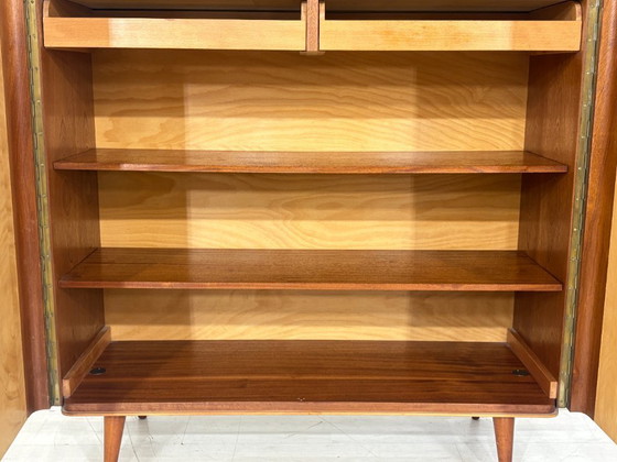 Image 1 of Very beautiful mid-century linen cupboard / cabinet / washstand / vintage highboard