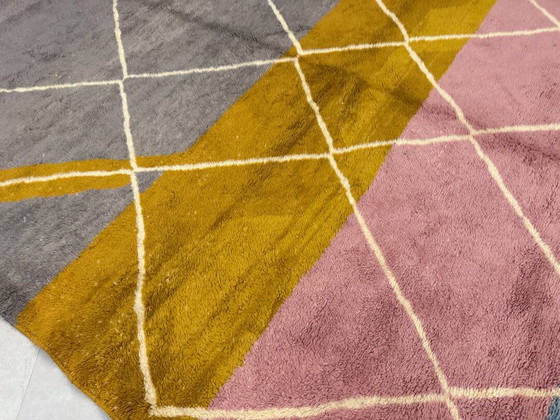 Mehrfarbiger Wollteppich - Handgefertigter maßgeschneiderter Wohnzimmerteppich 3/2 – Teppiche & Läufer, Wool (photo 3 of 6)