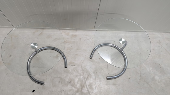 Image 1 of Set of glass side tables