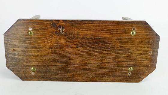 Image 1 of Hermoso tarro de galletas art déco francés de los años 30, madera, vidrio y latón.