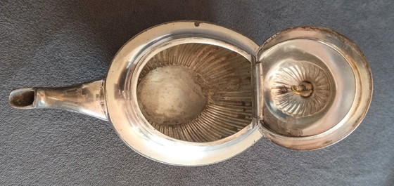 Image 1 of English Art Deco teapot by William Hutton & Sons – silver-plated metal (EPBM) – circa 1930