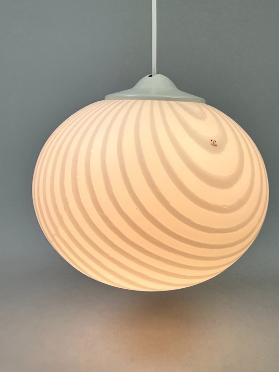 Image 1 of Suspension vintage, motif tourbillon/zèbre, Peill & Putzler, Allemagne, années 1970