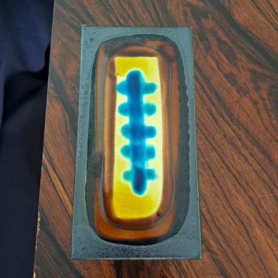 Image 1 of Tavolino da caffè Mid-Century Modern con intarsi in ceramica: un raro pezzo di design degli anni '60 e '70