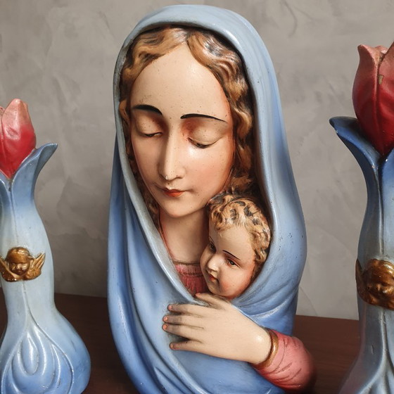 Image 1 of Zeldzaam Art Deco Mariabeeld Van Arnova Uit De Jaren 40