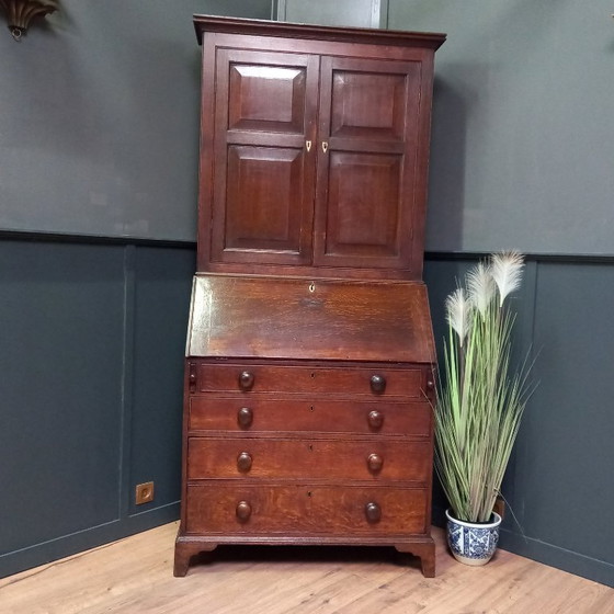 Image 1 of Engelse Top secretaire ca. 1770