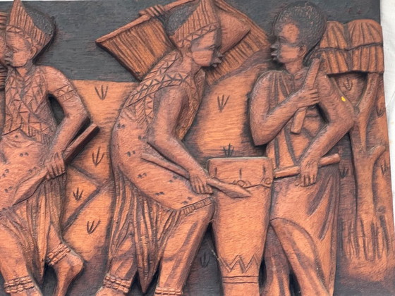 Image 1 of African Wood Carving Signed
