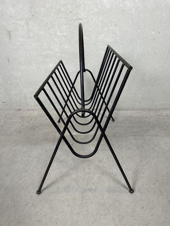 Image 1 of Vintage industriële magazinehouders