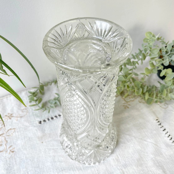 Vintage glass vase with geometric pattern – Geometrisch (photo 13 of 13)