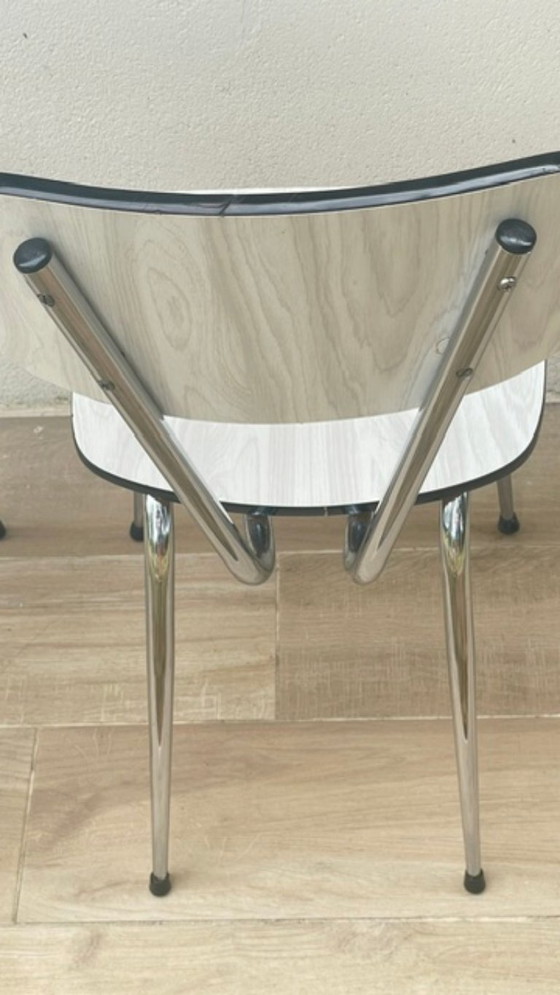 Coppia di sedie vintage in formica – Sedie da pranzo, Metal (photo 15 of 29)