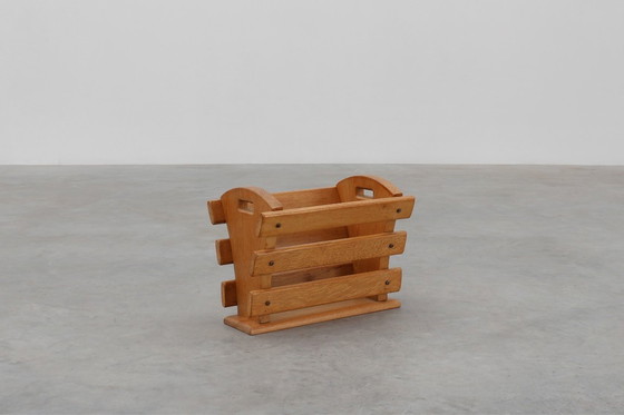 Image 1 of Portariviste di metà secolo in rovere pieno, Francia 1960