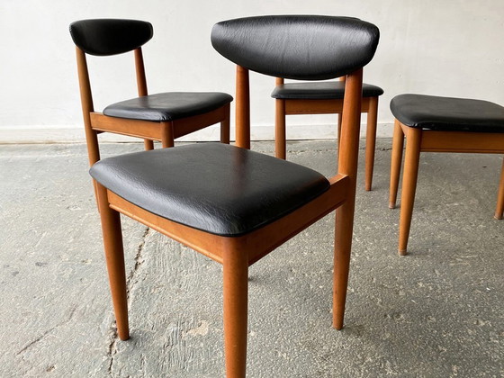 Image 1 of Mid-Century Modern eettafel en stoelenset uit de jaren 60 van Schreiber Furniture