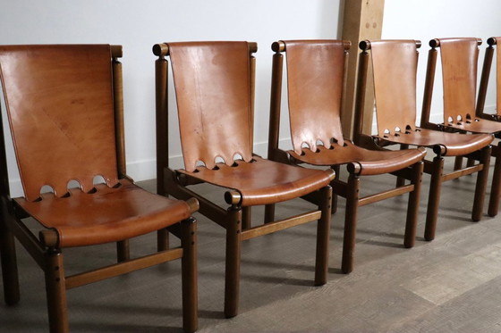 Image 1 of Set di 8 sedie da pranzo Ilmari Tapiovaara per La Permanente Mobili Cantù, anni '60