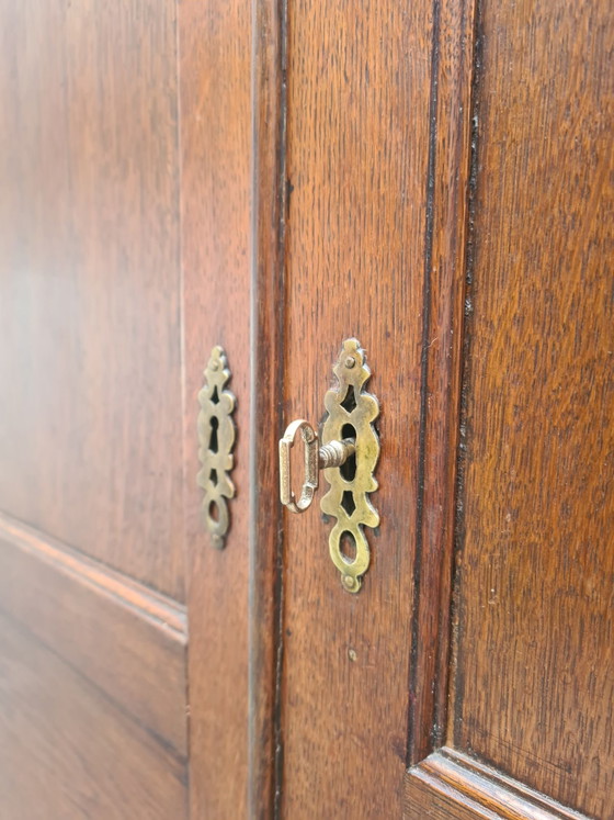 18th century, English sideboard cabinet. Antique cabinet, Wood, Brown (photo 9 of 15)