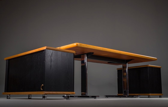 Image 1 of Ensemble de bureau de Walter Knoll / Wilhelm Knoll, Allemagne, années 1970, ensemble de 3 pièces