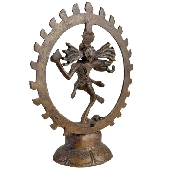 Nota: 3x Statue Shiva Nataraja – India – Danza Cosmica Realizzate in Bronzo – Sculture, Bronze (photo 6 of 10)