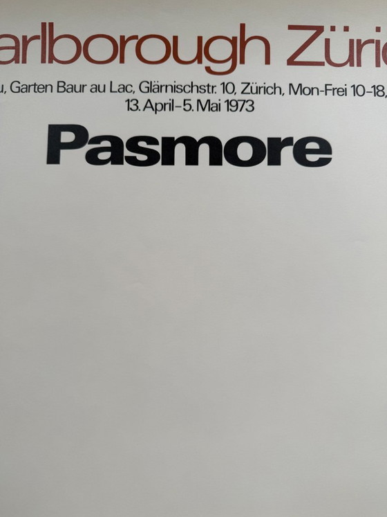 Image 1 of Victor Pasmore (1908-1998), Marlborough Zurigo, 1973, manifesto d'epoca della mostra, stampato in Svizzera