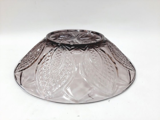 Image 1 of Vintage purple glass fruit bowl 