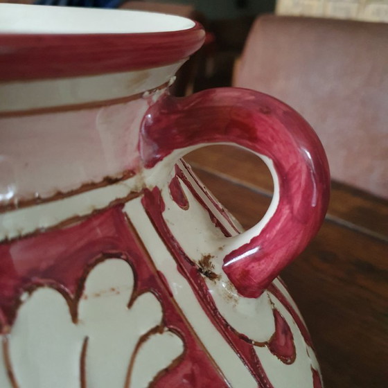 Image 1 of Italian ceramic vase - majolica style - 1960-1970