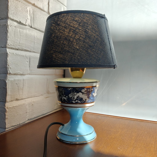 Vintage Italian Porcelain Table Lamp - Hollywood Regency / Neo-Classical 50s 60s