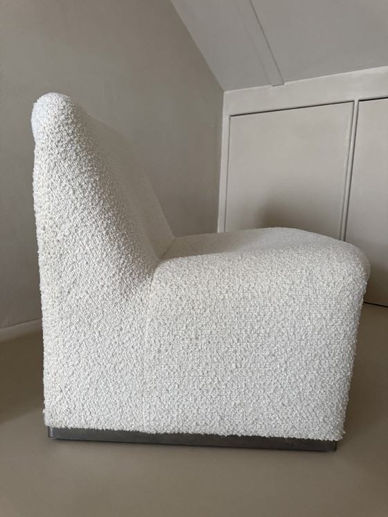 Image 1 of Giancarlo Piretti Artifort Ally Chair Fauteuil Chair Reupholstered Bouclé
