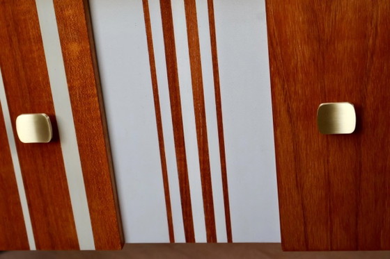 Image 1 of Restyled Mid-Century Cabinet with Graphic Details