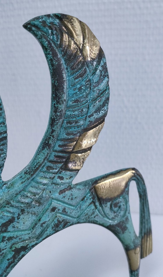 Image 1 of estatua pégase bronce pátina verde