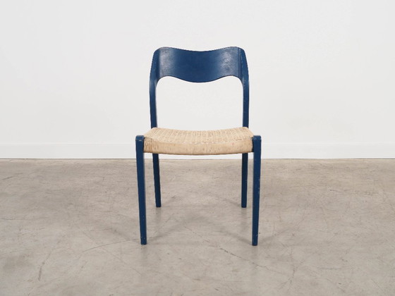 Image 1 of Sedia in teak blu, design danese, anni '60, designer: Niels Otto Møller
