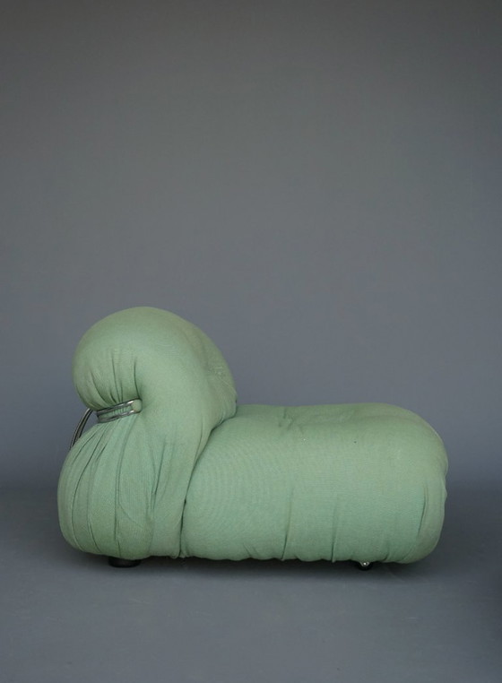 Image 1 of Fauteuil et ottoman Soriana vintage, conçus par Afra & Tobia Scarpa pour Cassina, années 1970