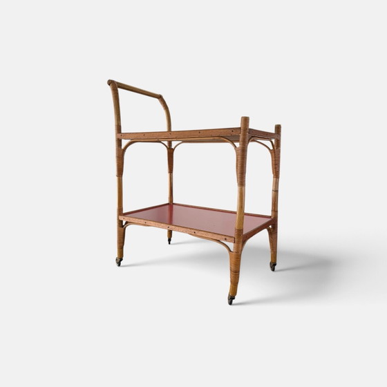 Trolley, Coffee Cart, 50s, Bamboo – Bar carts, Rattan (photo 6 of 6)