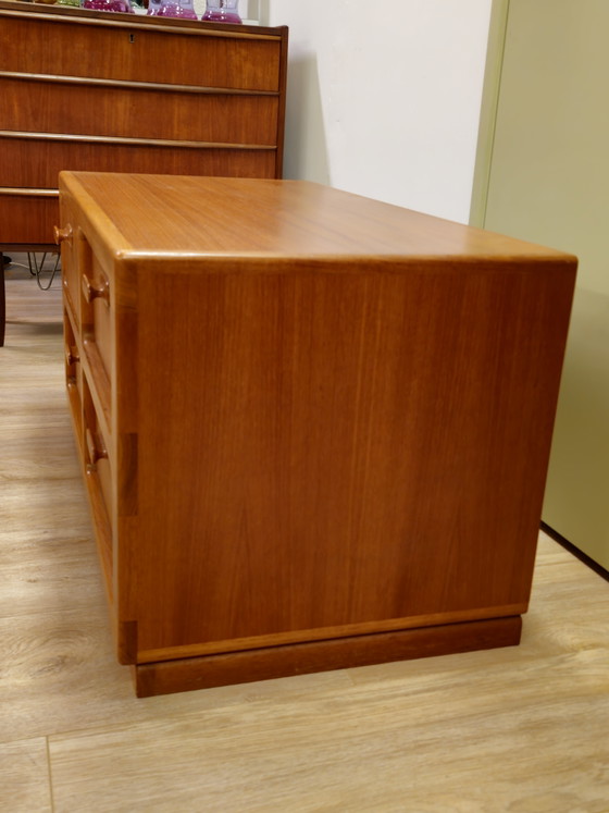 Image 1 of Vintage Silkeborg Danish Chest of Drawers Cabinet Plant Player