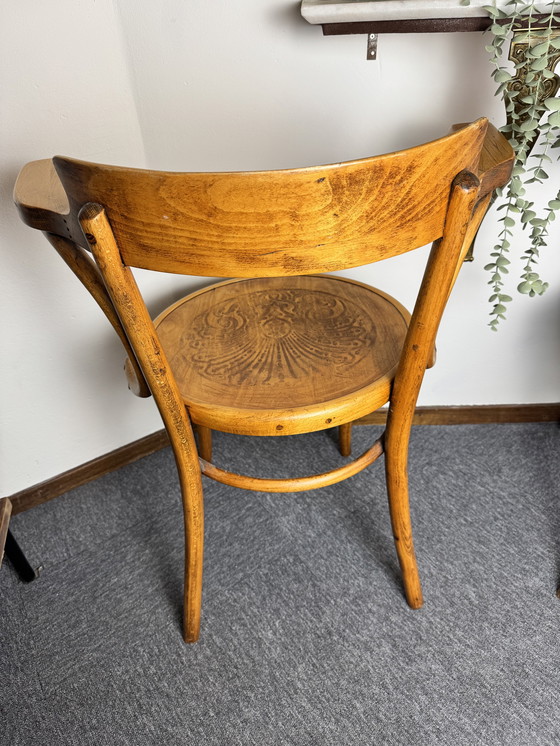 Image 1 of Origineel duo vintage bentwood armstoelen – Thonet (Bieletz-Mistelbach, ca. 1920) & Fischel (Czechoslovakia, ca. 1950)