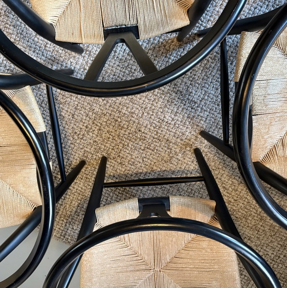 Image 1 of 4 sedie Wishbone disegnate da Hans Wegner