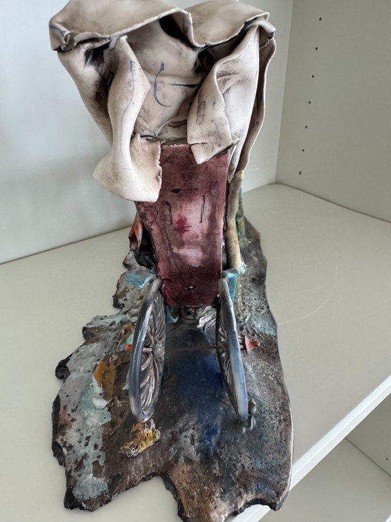 T. Morello "La Dama e il Cocchiere" (Die Dame und der Kutscher), Bildhauerei, Keramik, Andere, Braun (Foto 9 von 15)