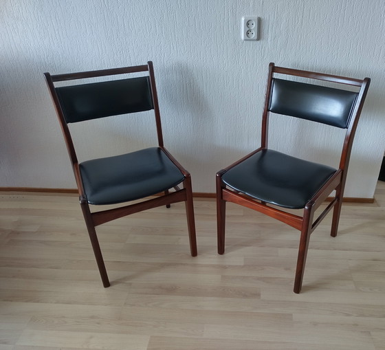 Image 1 of Sedie da pranzo vintage - Teak - Skai