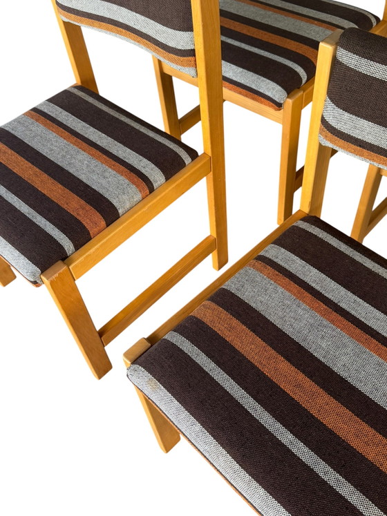 Set di 4 Sedie da pranzo di design scandinavo – Textile, Wood (photo 2 of 8)
