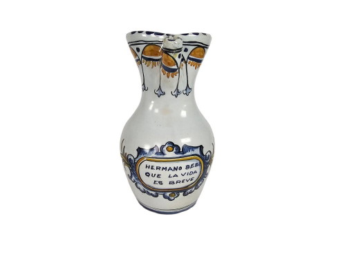 Talavera – Ausgusskrug – Majolika – handbemalt – Spanien – 3. Viertel des 20. Jahrhunderts