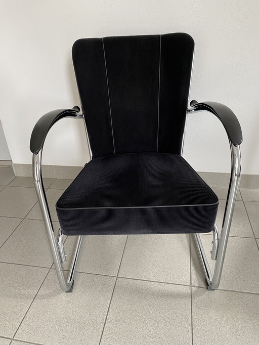 Stoel Gispen 412 2x manchester zwart