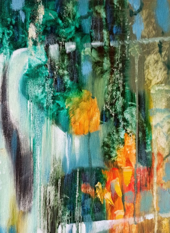 Original Oil Painting Abstract Underwater World Fishes – Paintings & Drawings, Canvas (photo 7 of 11)