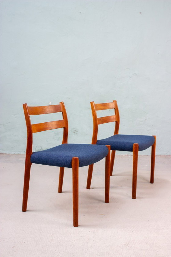 Image 1 of 2 chaises Niels Otto Möller modèle n° 84, en teck danois vintage
