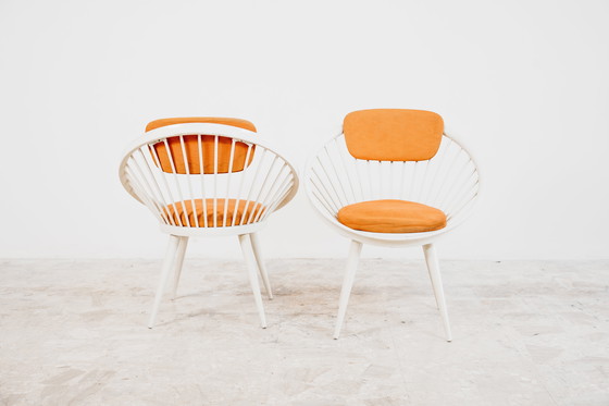 Image 1 of Yngve Ekström Mod.Circle Coppia di Poltroncine Design Scandinavo Anni ‘60