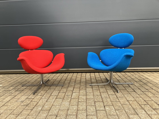 Image 1 of 2x Artifort Big Tulip 1e Editie 1958 Pierre Paulin Onberispelijke Nieuwstaat!!