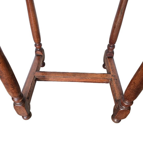 Image 1 of French Louis XIV walnut table with drawer, early 18th century