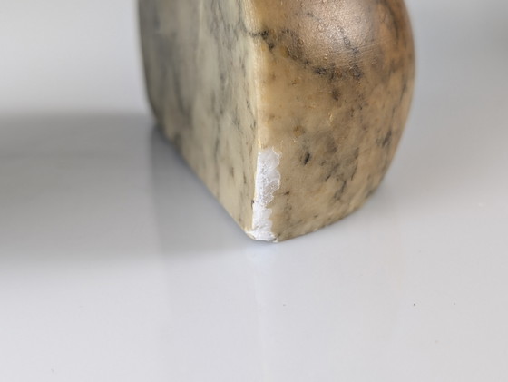 Image 1 of Fermalibri a forma di fungo in alabastro, Italia, anni '60