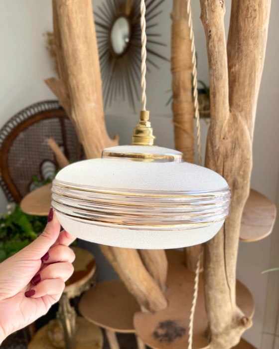 Customizable Art Deco Style Vintage Globe Portable Lamp – Lighting, Textile, Glass (photo 5 of 14)